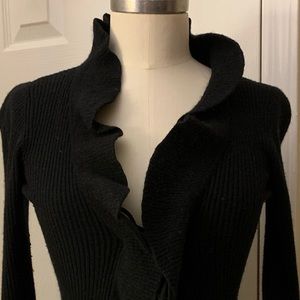 BEBE Cute Black Ruffled sweater